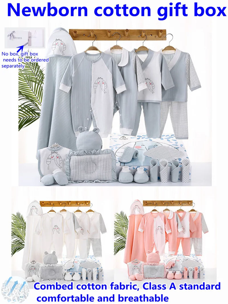 

Four Seasons New Bodysuit Clothes for Newborns From 20-pic Set Sleepwear Baby Clothing Boy Girl New Born Items 0-6 Month XB210