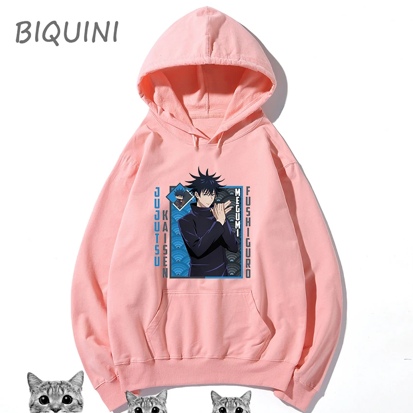 

New Jujutsu Kaisen Anime Printed Hoodies Winter Satori Gojo Jujutsu Clothes Women Plus Size Hoodies Hoodies Women