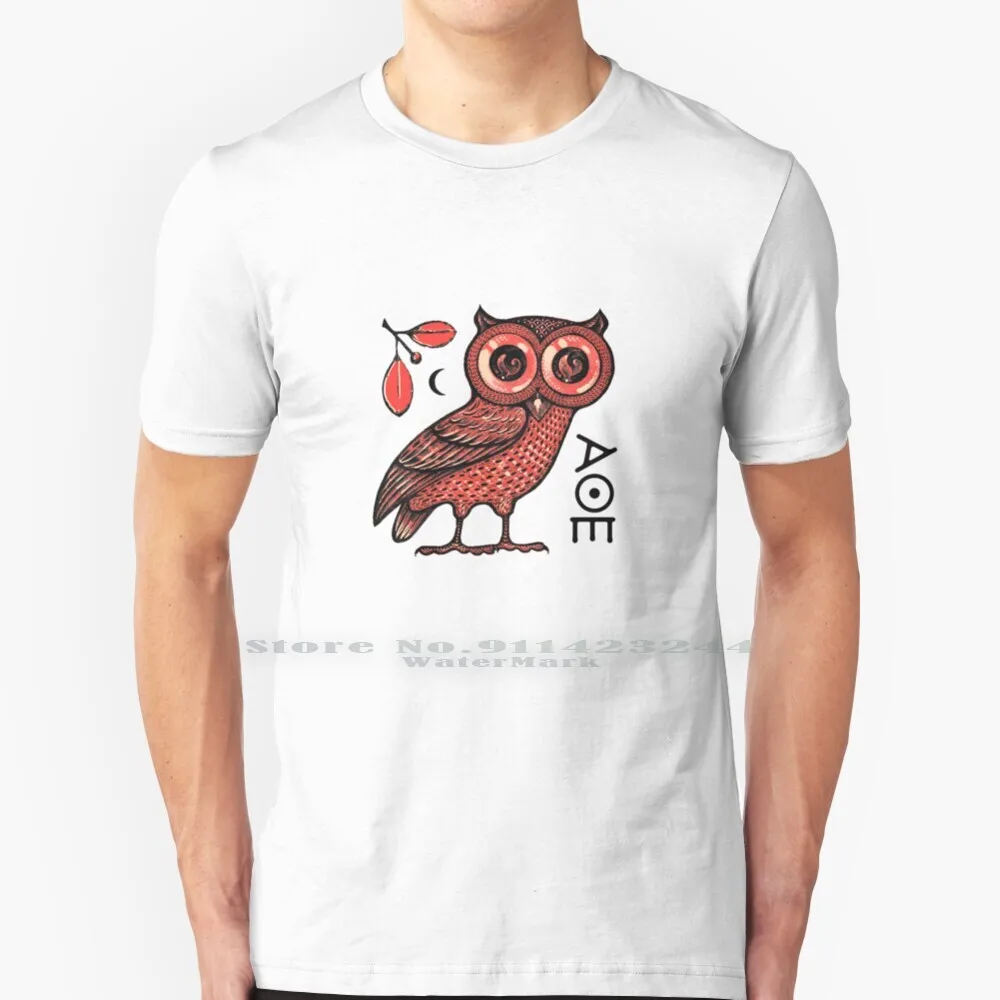 Футболка Athena &amp #39 S Owl из 100% хлопка Scottpartridgeart графический дизайн цифровая