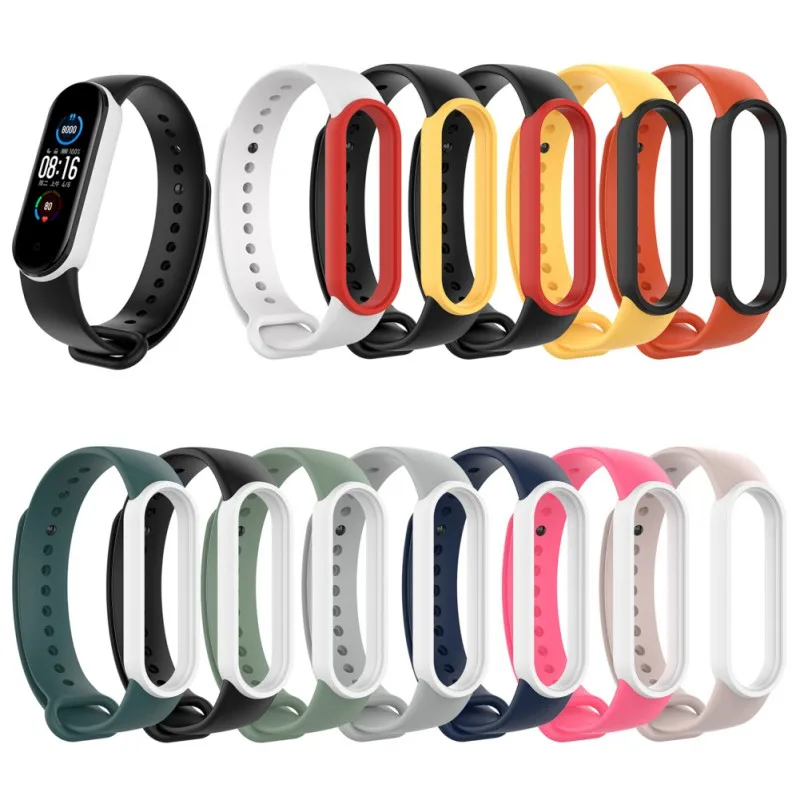 

For Mi Band 5 Smart Watch Bracelet For Xiaomi Millet Colorful TPU Bracelet Anti-sweat Straps For Xiaomi 5 Strap TXTB1