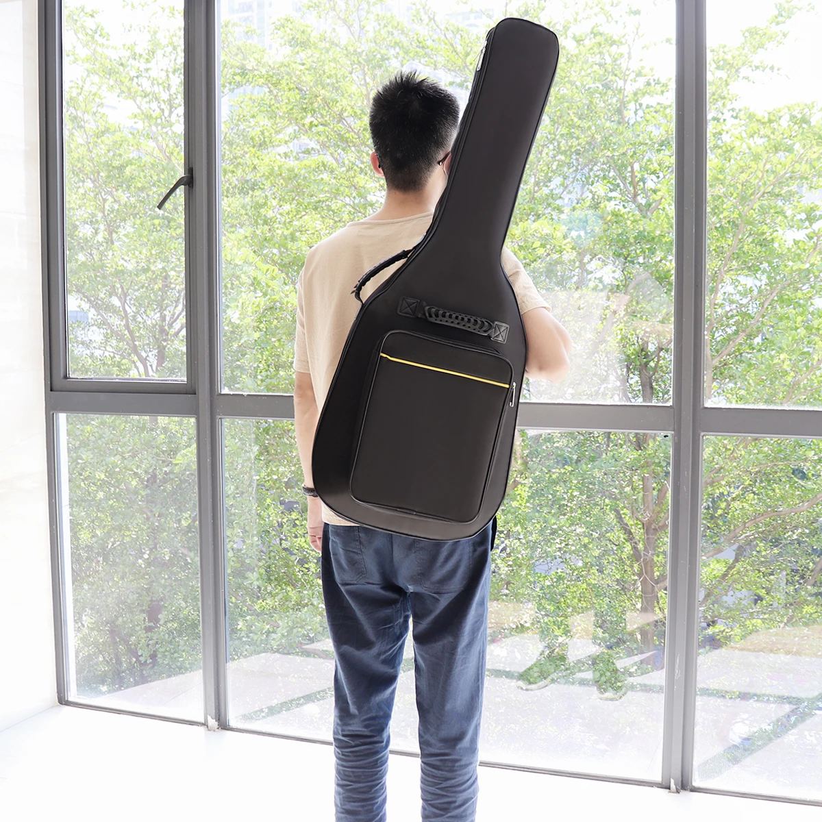 

Electric Guitar Bass Backpack 8mm Sponge Waterproof Oxford Fabric Guitar Bass Gig Bag Portable Guitar Bags