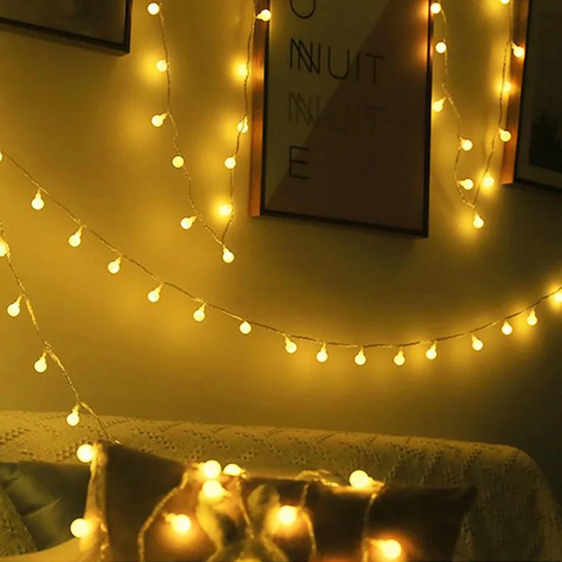 2 м 3 6 сказочная гирлянда светодиодный шар гирлянды водонепроницаемый для