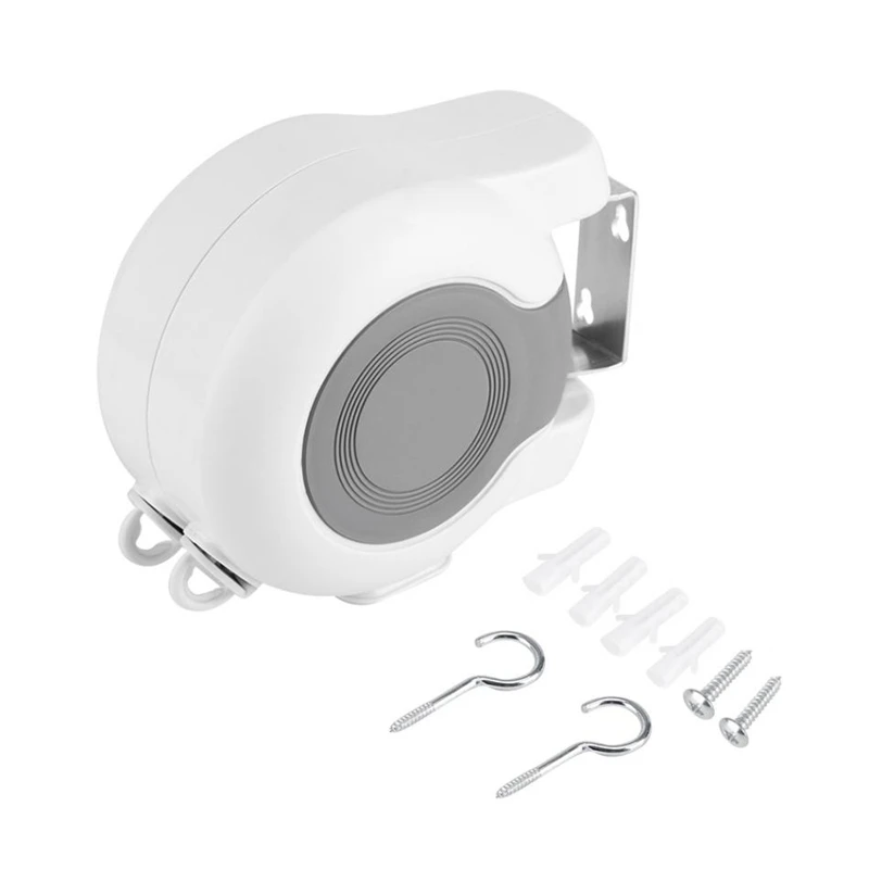 13M Retractable Rope Clothesline Indoor Outdoor Wall Mount Clothes Drying Rack Space Saving Washing Organizer Line | Дом и сад