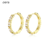 exquisite cubic zircon geometric hoop earrings gold color circle huggie earrings for women fashion punk jewelry brincos 2021