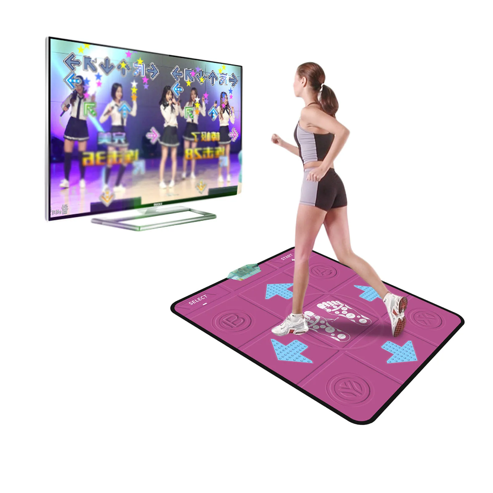 

U.s. Regulations English Menu Single Dancing Mat Non-slip Dancers Mat Cushion Feeling Game Yoga Game Blanket Fitness Games 2021