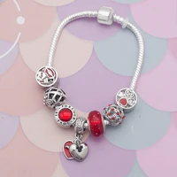 wholesale red murano glass bead ladies fashion bracelet passionate and versatile charm bracelet detachable