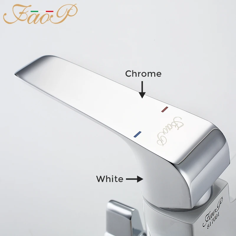 Смеситель для душа FAOP белый латунный смеситель с водопадом | Обустройство дома