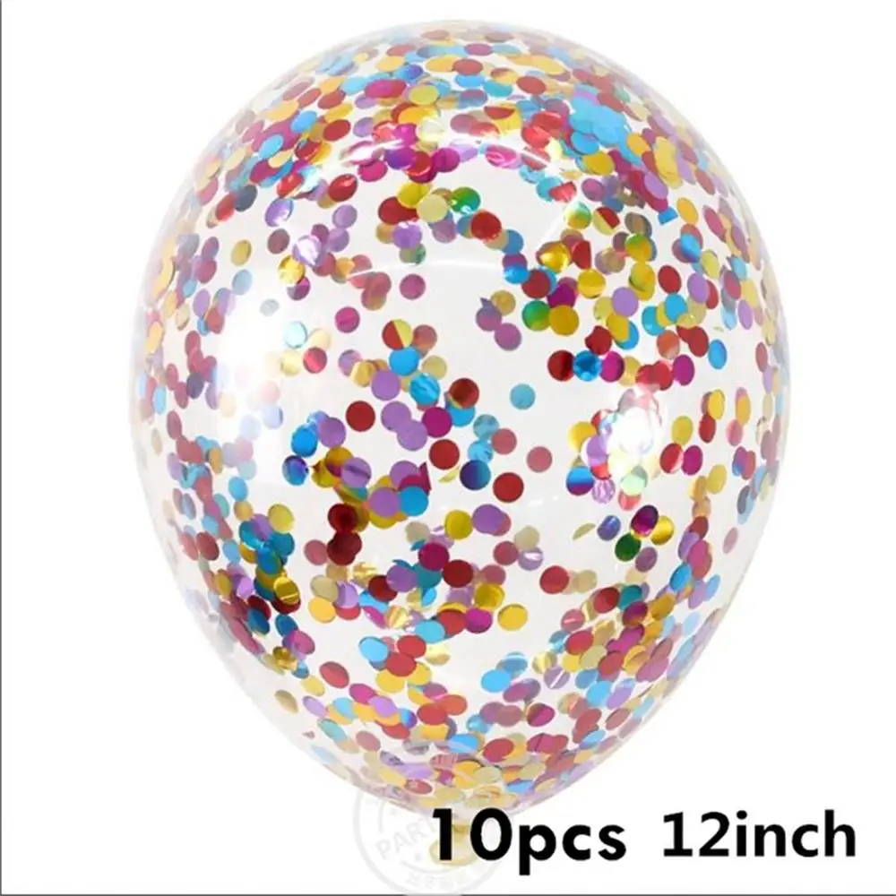 

1 set 10 pcs mixed confetti balloons rose gold Gold stars Confetti balloons for Wedding birthday party decorations helium globe