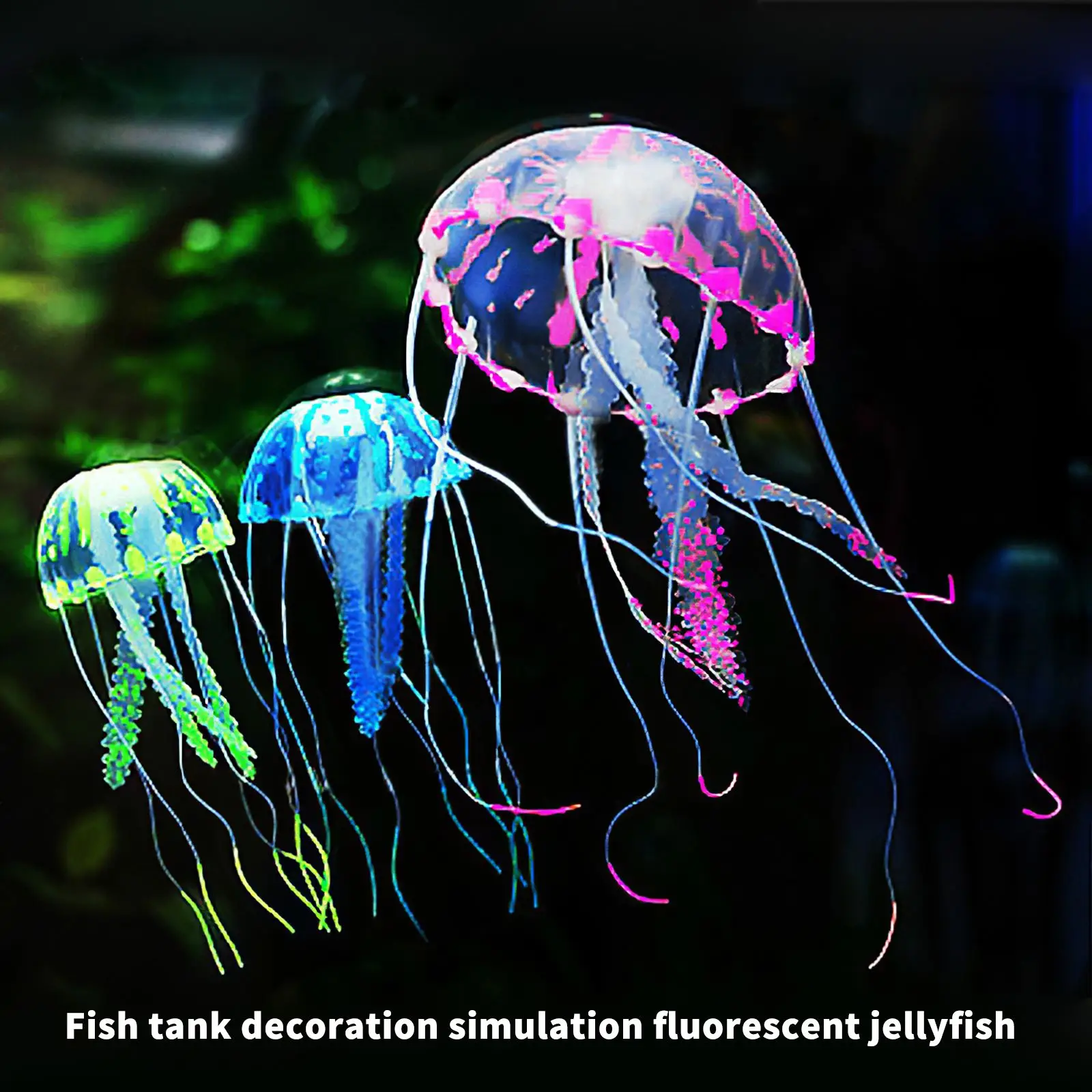 3 шт Красочные искусственная светящаяся эффект Медузы рыбы в аквариуме декор