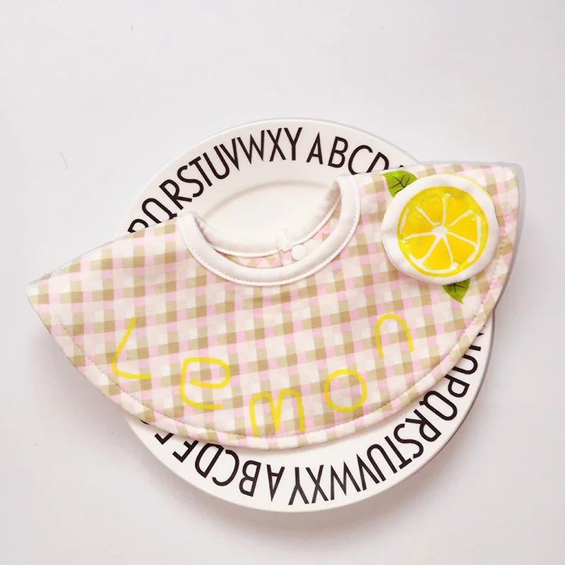 INS Стиль 360 градусов хлопок фрукты детские нагрудники с буквенным принтом для