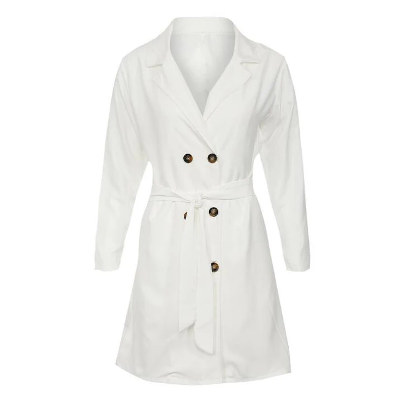 

Winter Fashion Sexy Button Slim Trench Coat New Style Solid Coat Women Casual Trench Coat For Women 2019