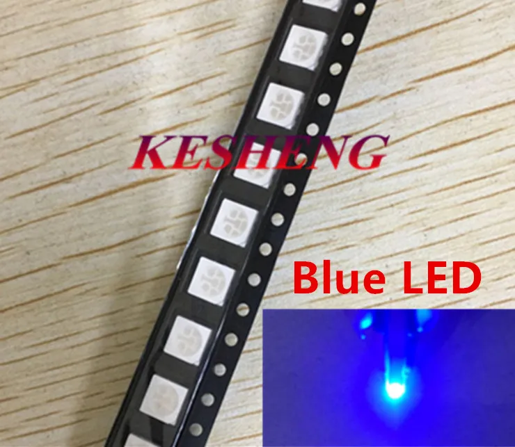 100 шт. SMD 0402 0603 0805 2835 3528 1206 5050 5730 3014 Diodo синий светоизлучающий диод супер яркий