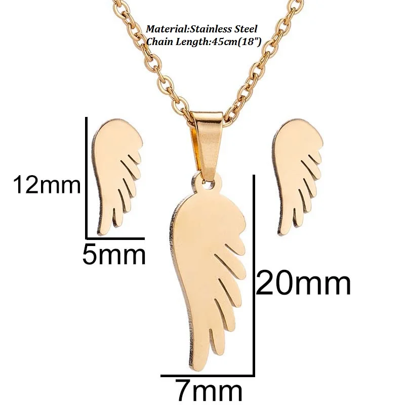 Jisensp в винтажном стиле Крылья Ангела комплект ювелирных изделий для женщин