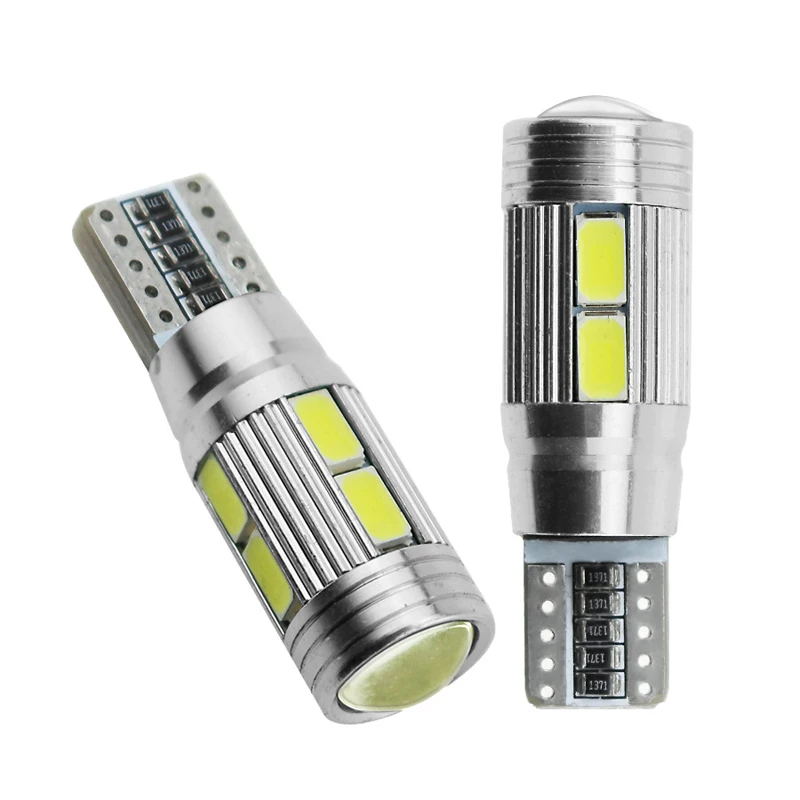 4 × Автомобильный светодиодный светильник s T10 5630 декодированный 10SMD Canbus лампы 194