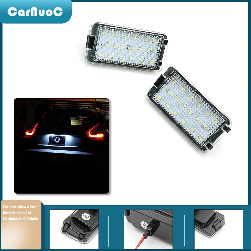 Автомобильные светодиодные лампы с номерным знаком 3528 SMD для Seat Arosa Altea Ibiza 6L Leon 1 м