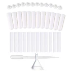 12 комплектов пустых дневных заполняемых пустых белых палочек для ингаляторов для ароматерапии эфирным маслом с хлопковой пипеткой