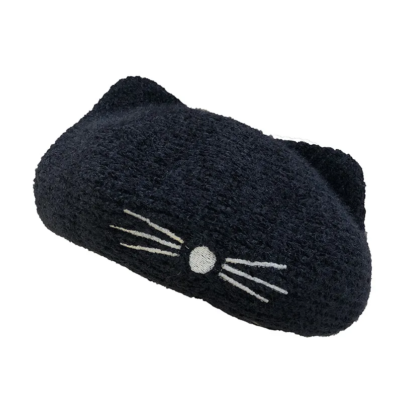 

Slot cat ear line velvet beret female autumn and winter net red cute thick warm painter bud hat tide ins