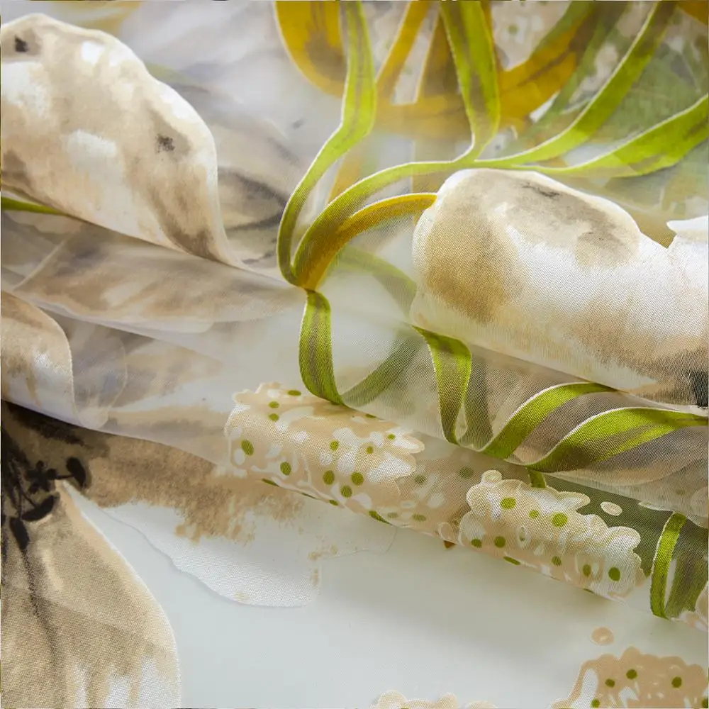 Короткие Прозрачные шторы Topfinel для гостиной кухни ванной комнаты двери с