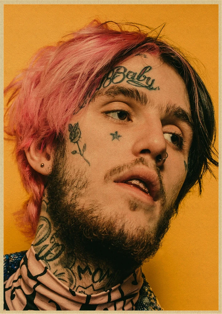 Настенный декор Rappe rStar Lil Peep Ретро плакат художественный качественная Картина на