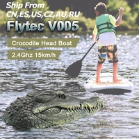 flytec v005 4ch 2 4g electric rc boat interesting simulation crocodile head vehicles rtr kids model children toy ship for kids