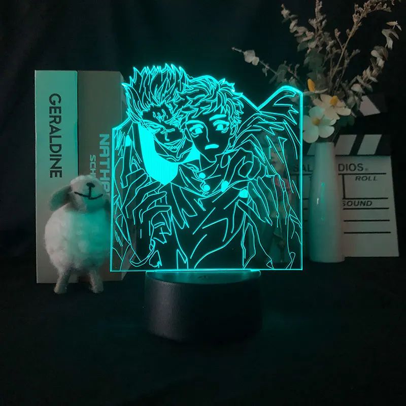 

3D ночной Светильник с изображением японского аниме, с пультом ДУ
