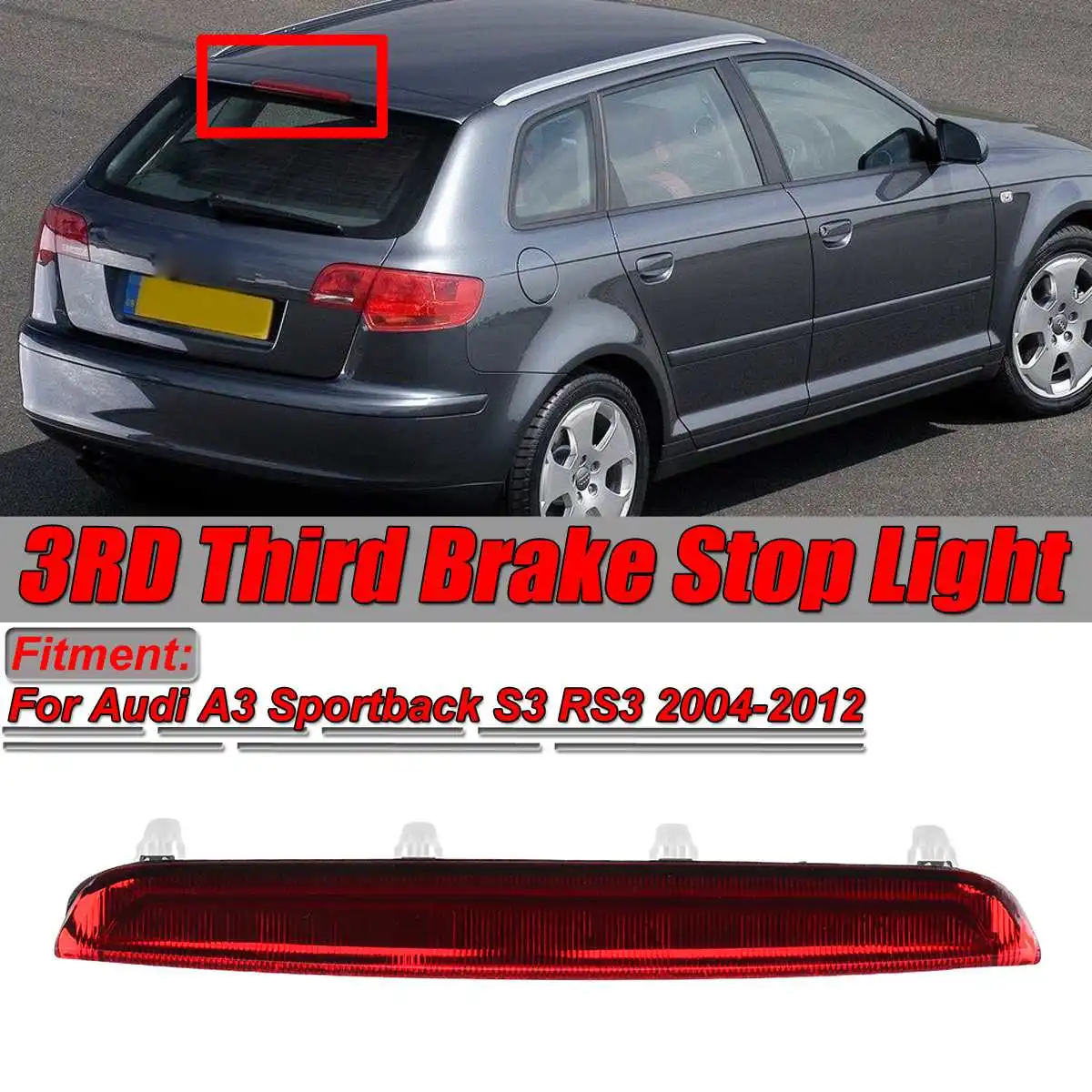 Новый светодиодный задний третий тормозной светильник для Audi A3 Sportback S3 RS3 2004 2012
