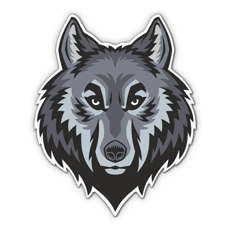 PVC-0083# Various Sizes Self-adhesive Alpha Male Wolf Decal Car Sticker Waterproof Auto Decors on Bumper Rear Window