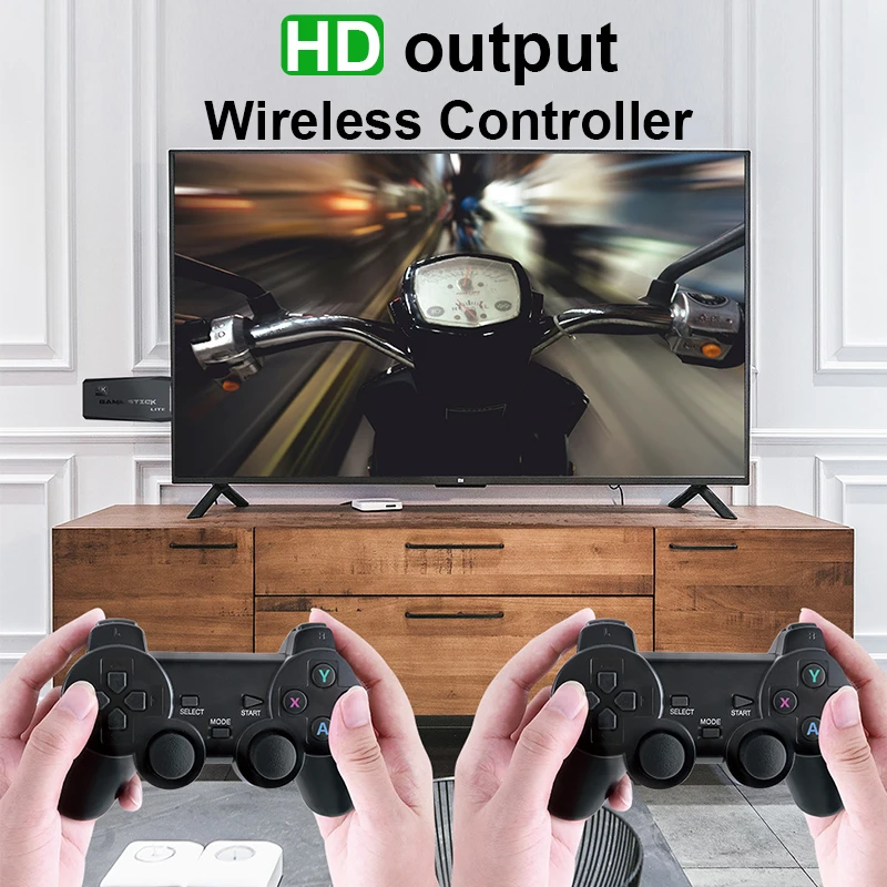 Data Frog Y3 Lite 10000 Games 4K Game Stick TV Video Console Wireless Controller for PS1/SNES/SEGA 9 Emulator Retro | Электроника
