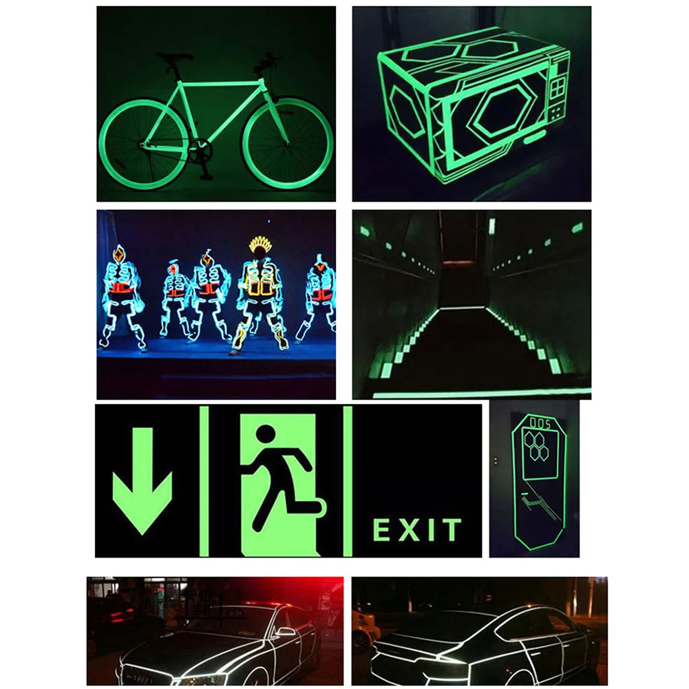 15MM 3M Luminous Tape Self-adhesive Night Vision Glow In Dark Safety Warning Security Stage Home Decoration Tapes tools | Обустройство