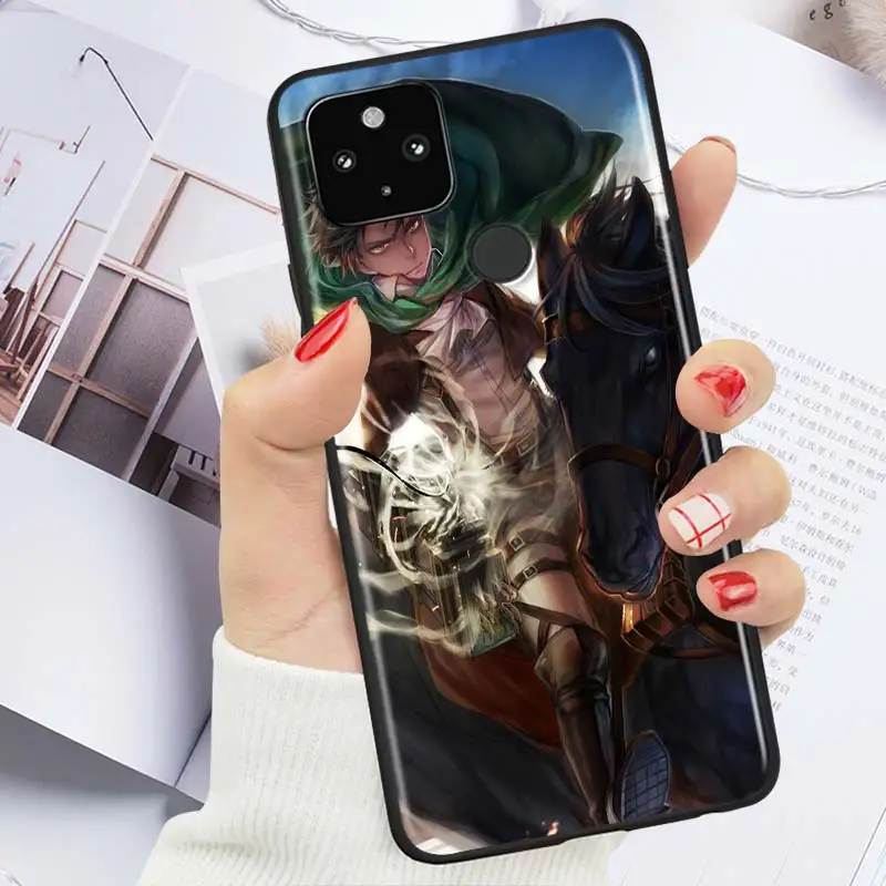 

Hot Attack On Titan Shockproof Cover for Google Pixel 5 5A 4 4A XL 5G Black Phone Case Shell Soft Fundas Coque Capa