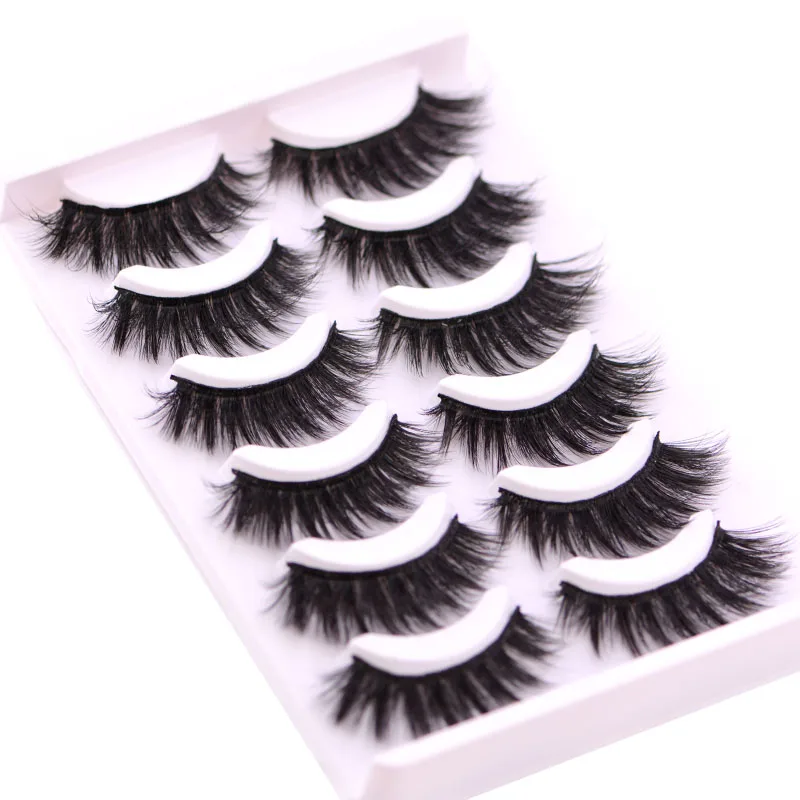 6 pairs 8031 HBZGTLAD, 1/6 пар, натуральные накладные Искусственные ресницы, длинный макияж, 3d норковые ресницы, ресницы для наращивания, норковые ресницы для красоты - Цвет: 6 pairs 8031