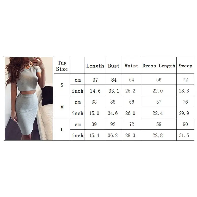 

Women Clothes 2020 Fashion Ladies 2-piece Summer Suit O neck Short Sleeve Mini Dress Suit Solid Colors S-L