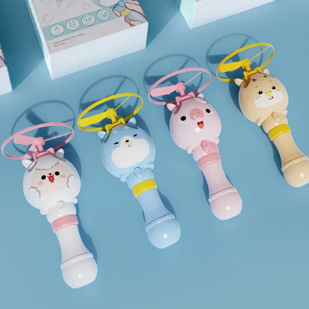 

Non-Electric Outdoor Toy Cartoon Design Bamboo-Dragonfly Bubble Machine Bubble Blower Kids Children Toys For Boys And Girls