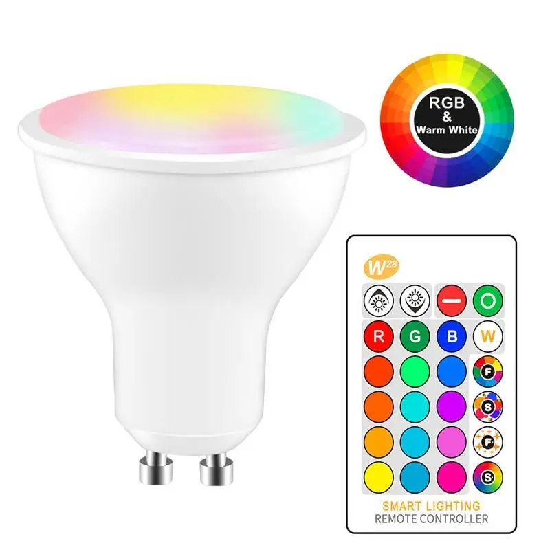 GU10 RGBW светодиодный светильник 8 Вт 110 В 220 лампада изменяемый цветной RGB с ИК