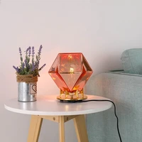 postmodern glass small table lamp nordic designer model room bar living room bedroom decorative led light table lamp desk e14