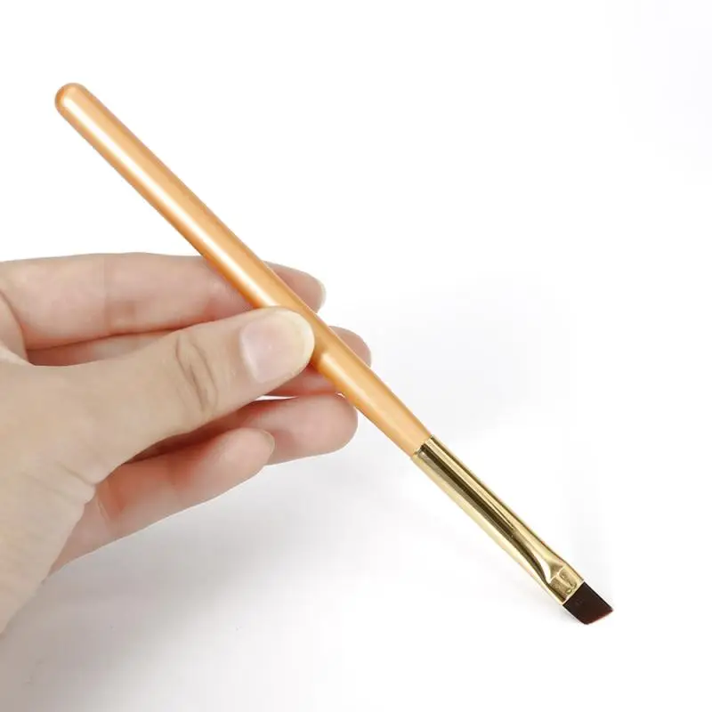 Супермягкая кисть для бровей с металлической ручкой кисти теней губ