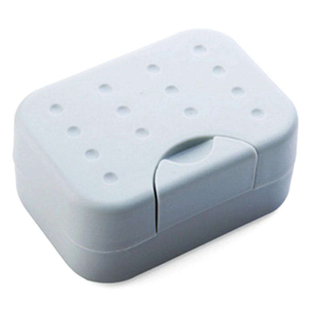 

Sealed Plastic Soap Drain Dish Box Shower Soap Storage Travel Portable Simple Dual-use Holder Case for Bathroom Ornaments