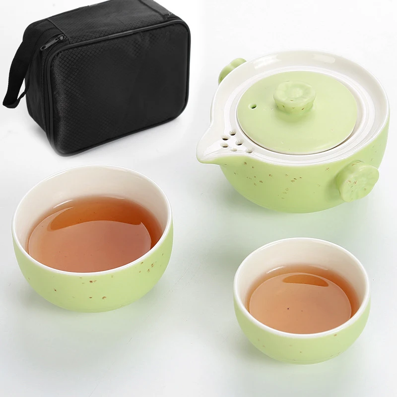 06 Кунг-фу Gaiwan Чайник Чай чашка для путешествий Чай комплект включает 1 баночка 2 чашки Личный кабинет Путешествия Портативный Чай посуда сумка - Цвет: 06