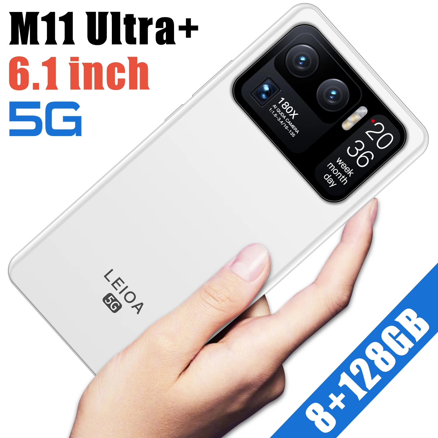

XIAOM11 Ultra New Arrival 8+128GB 3040*1440 4800mAh Fingerprint ID Android 10.0 Front 24MP Back 48MP 6.1Inch Dual SIM 10Core