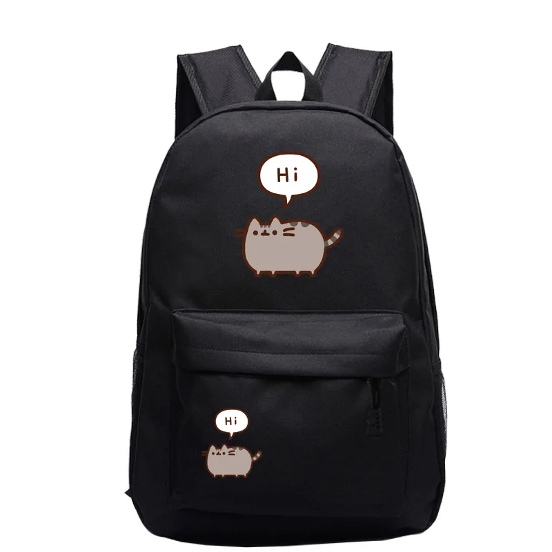 Pusheen рюкзак модный новый шаблон pusheen дорожный студенческий Gengar мальчики девочки
