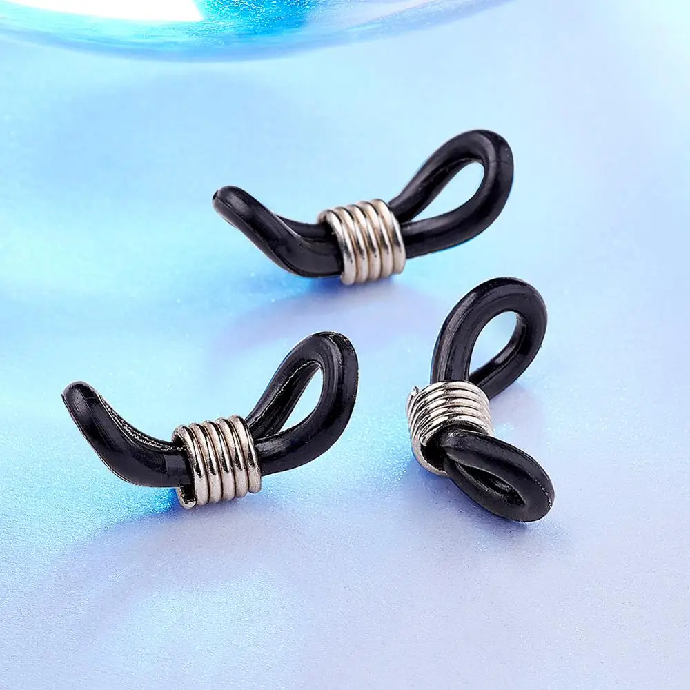 

Eyeglass Holders Reading Glasses Neck Eyewear Accessories with Iron Findings and Rubber Jewelry Findings 20x5mm