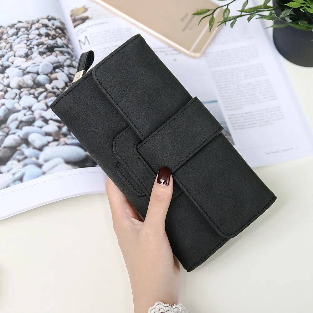 Женский Длинный модный многофункциональный кошелек с пряжкой Дамский кармашком