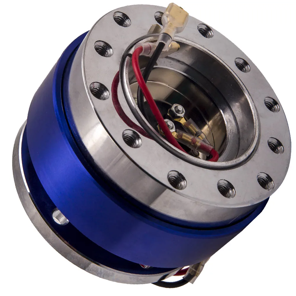 Синий быстросъемный адаптер на руль автомобиля комплект с замком универсальное 6