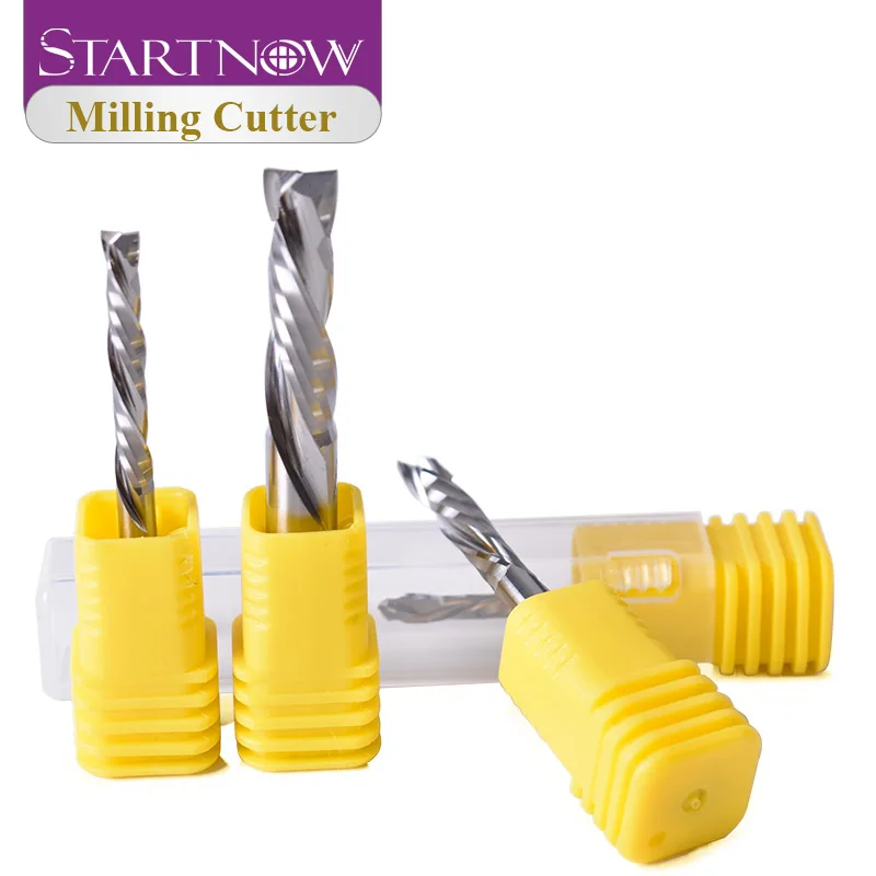 Startnow 5PCS UP &amp DOWN Cut Milling Cutter Two Flute Spiral Bit Tungsten Steel Solid Carbide End Mill CNC Router Engraving Bits |