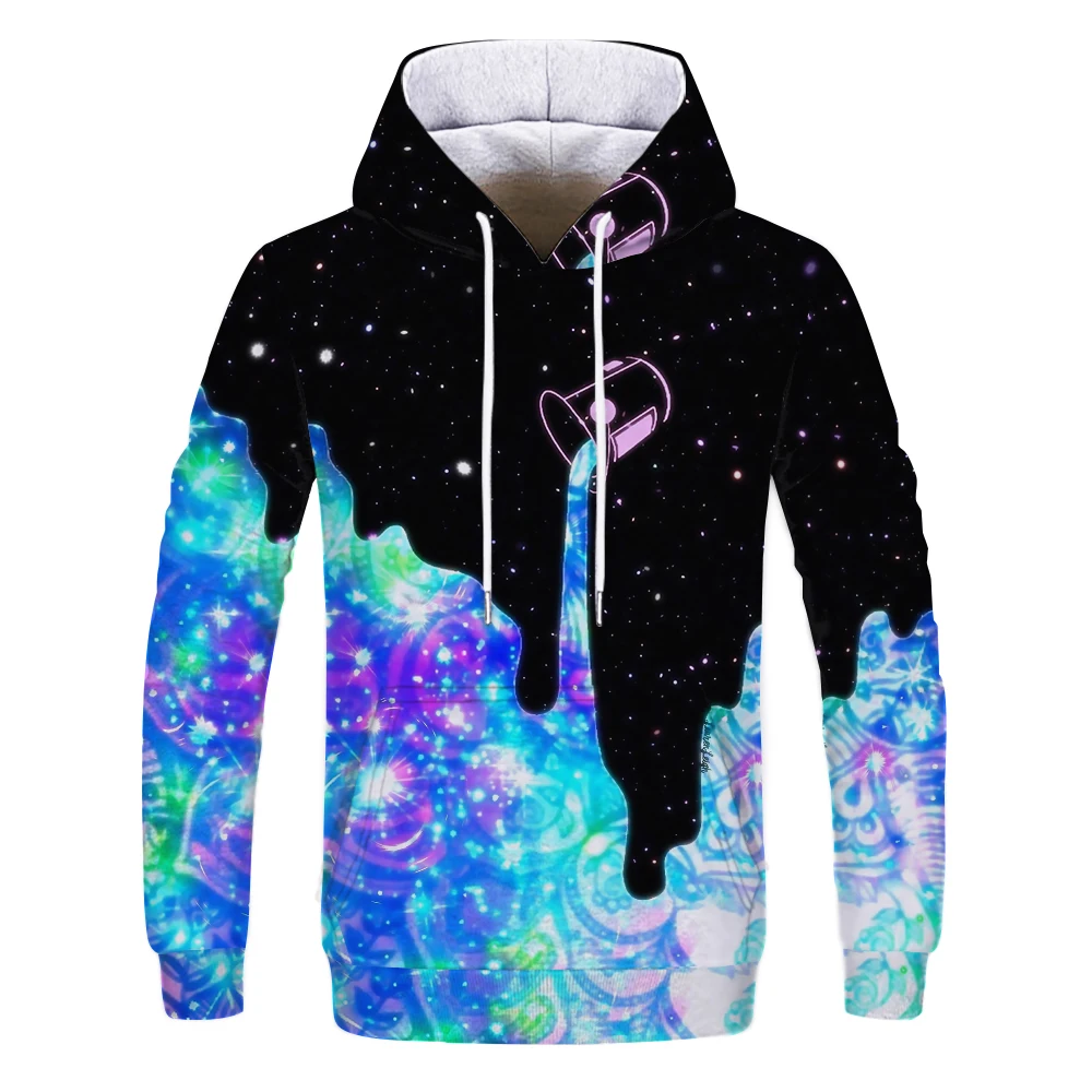 

Water droplets 3D printing Harajuku boy hooded girl fashion casual street wear long-sleeved pullover sweatshirt top