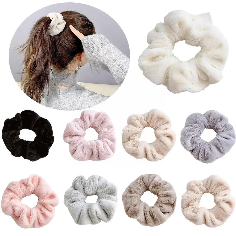 

Cute Plush Large Intestine Hair Accessories Headdress Scrunchie Elastic Multicolor Rubber Band Hair Loop For Women Girls O9a3