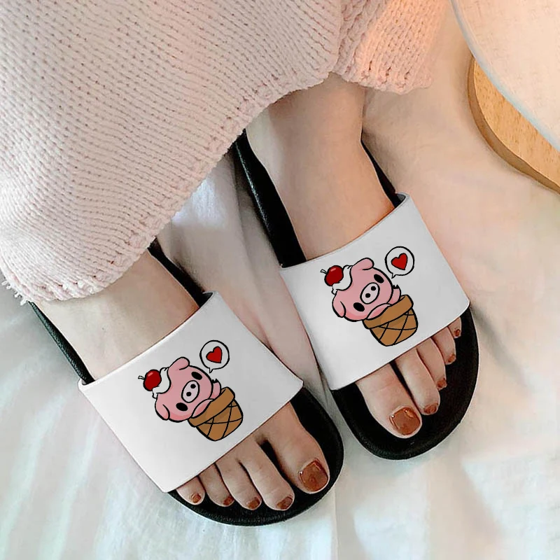 

Fashion Women Slippers Cute Pig Leisure Bathroom slippers Cartoon Pattern Cute Printed Shoes Outdoor Indoor Home Non-slip Slides