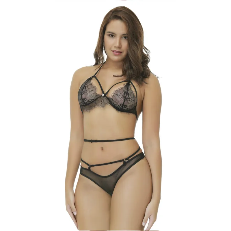 Высокие эластичные прозрачная Танга сексуальное нижнее белье Push Up комплект