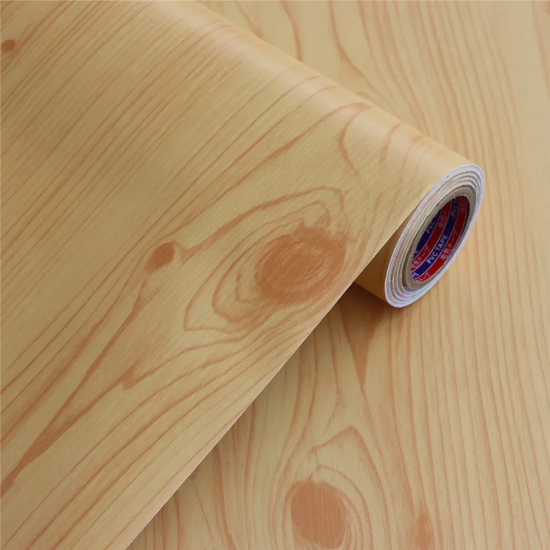 cherry wood ПВХ 3D Дерево самоклеющиеся обои кухонные шкафы полки шкаф двери наклейки мебель домашний Декор водонепроницаемый обои - Цвет: cherry wood