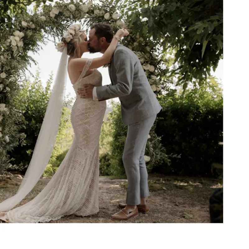 Бохо Русалка свадебное платье Кружева платья для беременных фотосессии Макси